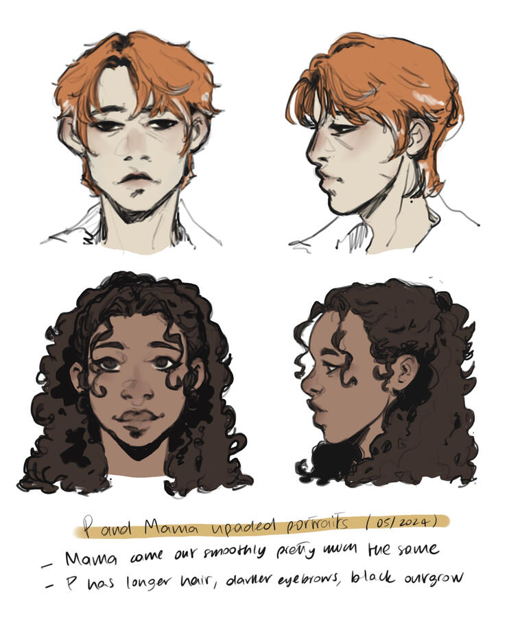 P and Mama portraits